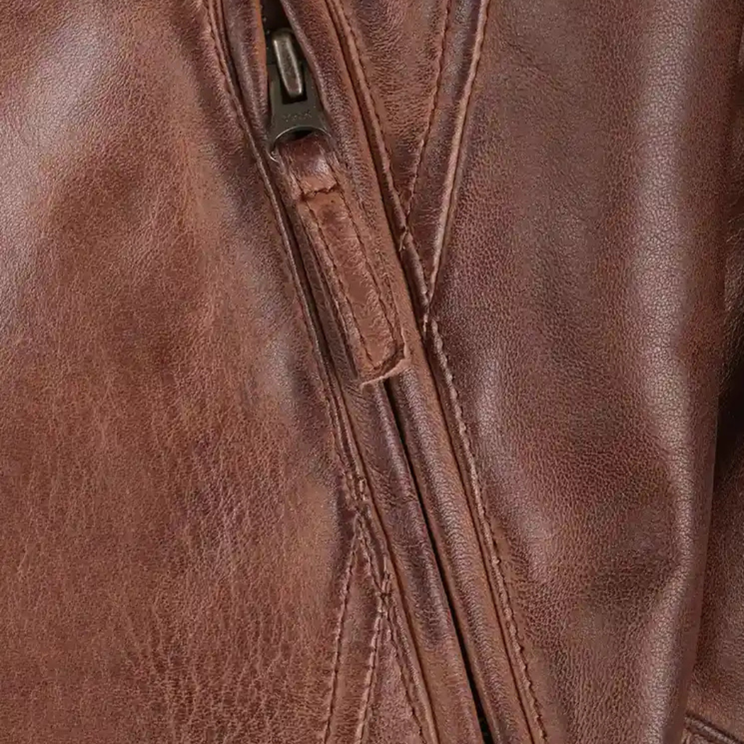 STANLEY | VESTE CAFÉ RACER EN CUIR MATELASSÉ POUR HOMME