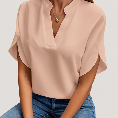 Erica™ | Elegante V-Ausschnitt-Bluse