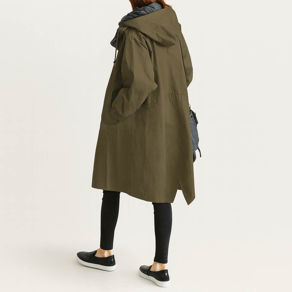 Trench Décontracté à Capuche