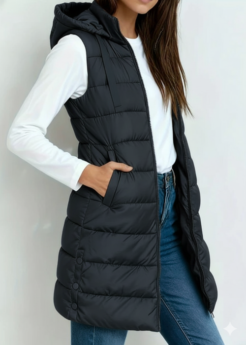 LIVIA | GILET MATELASSÉ LONG PREMIUM