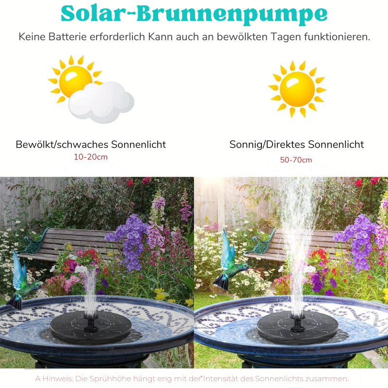 SunBath™ | Solar-Vogelbad-Brunnenpumpe