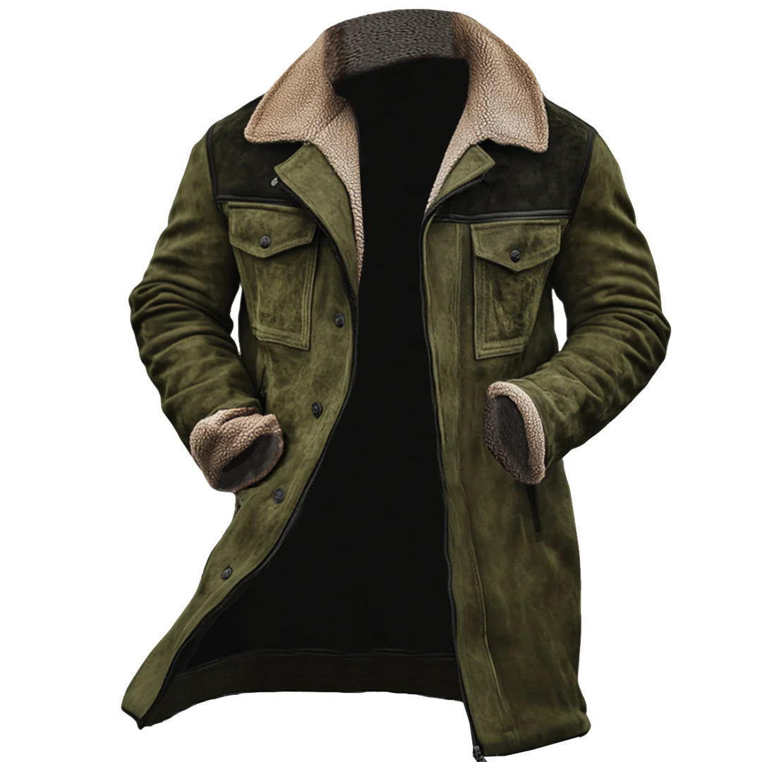 MATÉO | MANTEAU SUÉDINE DOUBLÉ SHERPA