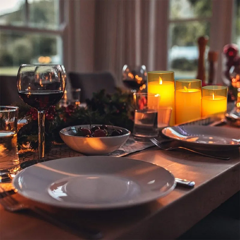 Flammenlos™ | Flammenlose Kerzen mit Fernbedienung (Set mit 3 Kerzen) 