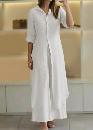 Robe Longue Maxi à Boutons