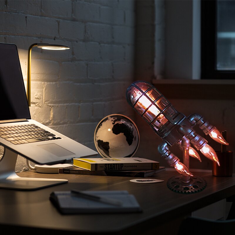 RocketLamp™ – Steam-Punk-Raketenlampe